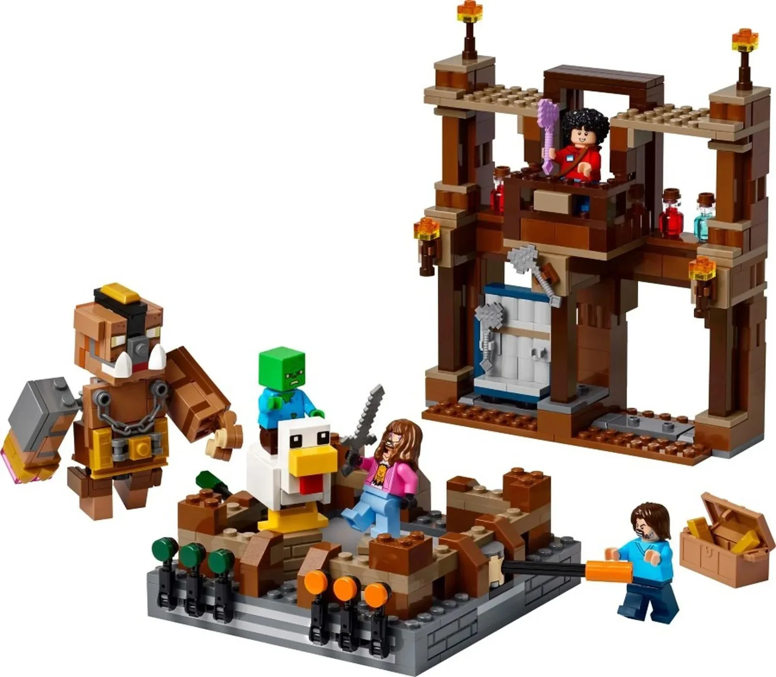 Строительный набор LEGO Minecraft Бойцовский ринг у особняка в лесу, 491 эл. foto
