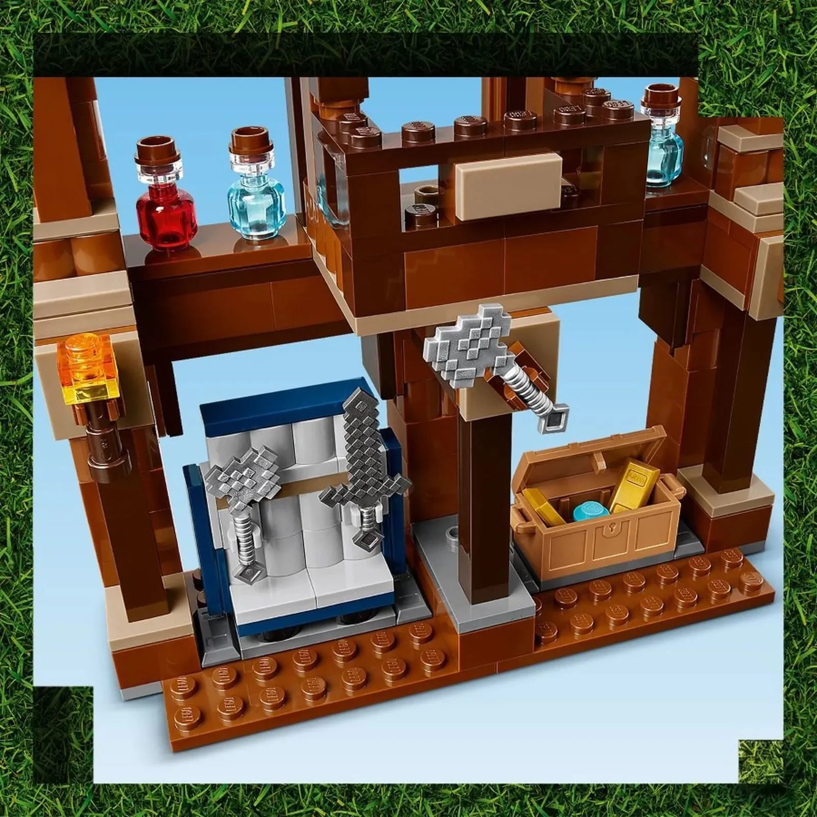 Строительный набор LEGO Minecraft Бойцовский ринг у особняка в лесу, 491 эл. foto