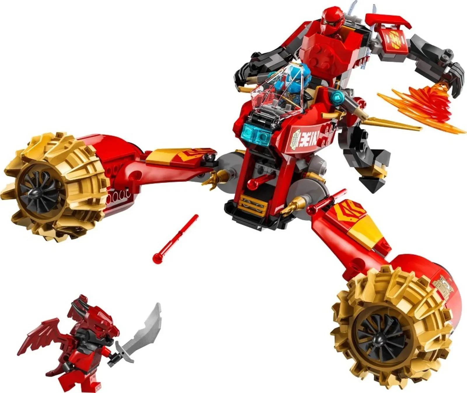 Строительный набор LEGO Ninjago Летающий мех-транспорт Кая, 333 эл. foto