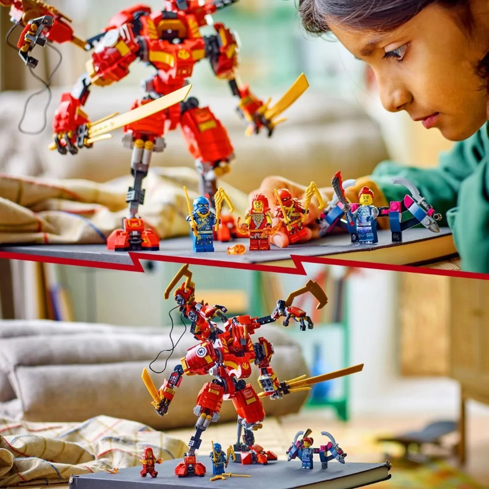 Строительный набор LEGO Ninjago Скалолазный робот Кая, 623 эл. foto