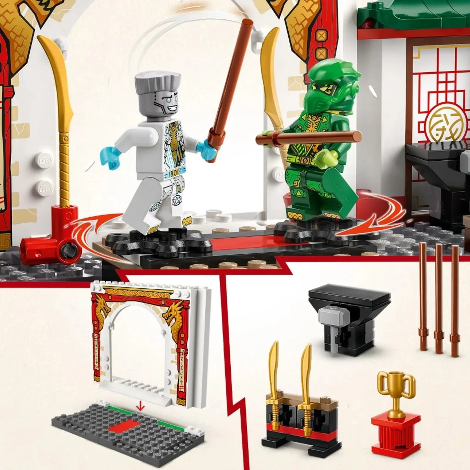 Set de constructie LEGO Ninjago Templul Spinjitzu al luptatorilor ninja, 158 el. foto