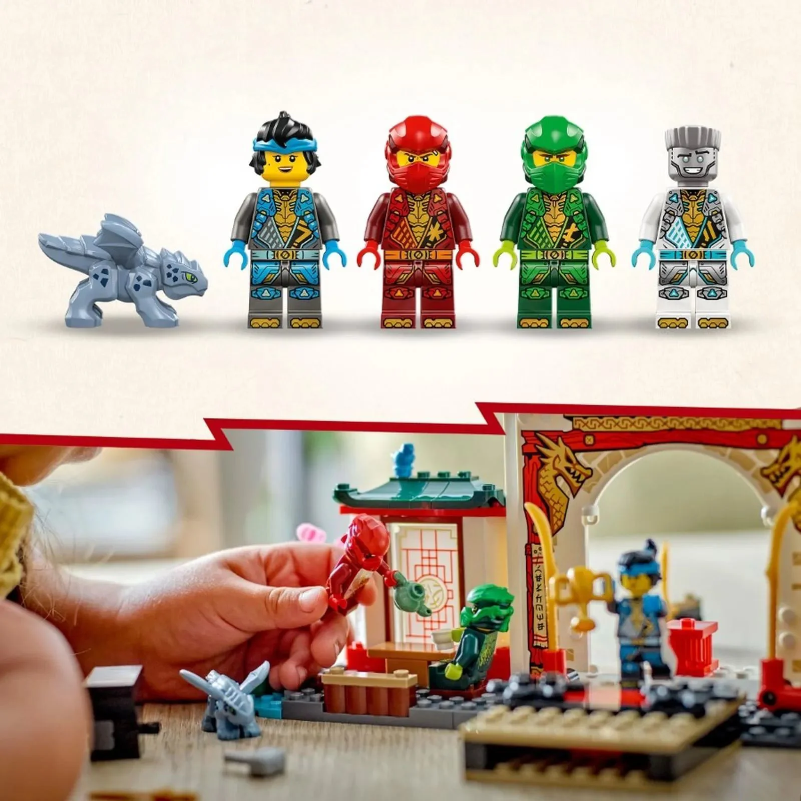 Set de constructie LEGO Ninjago Templul Spinjitzu al luptatorilor ninja, 158 el. foto