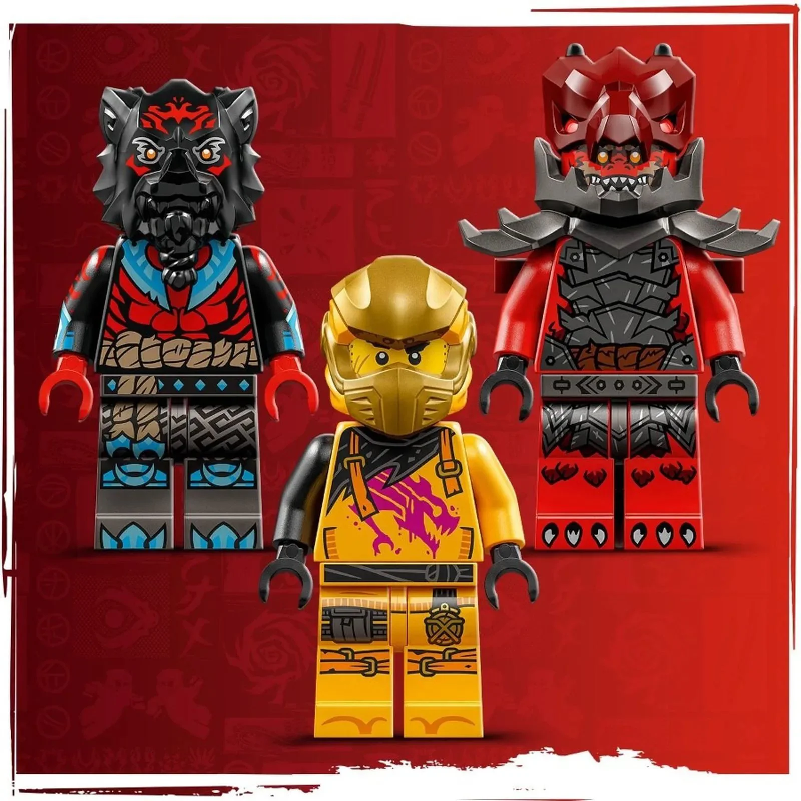 Set de constructie LEGO Ninjago Superavionul cu reactie al lui Ras si Arin, 510 el. foto