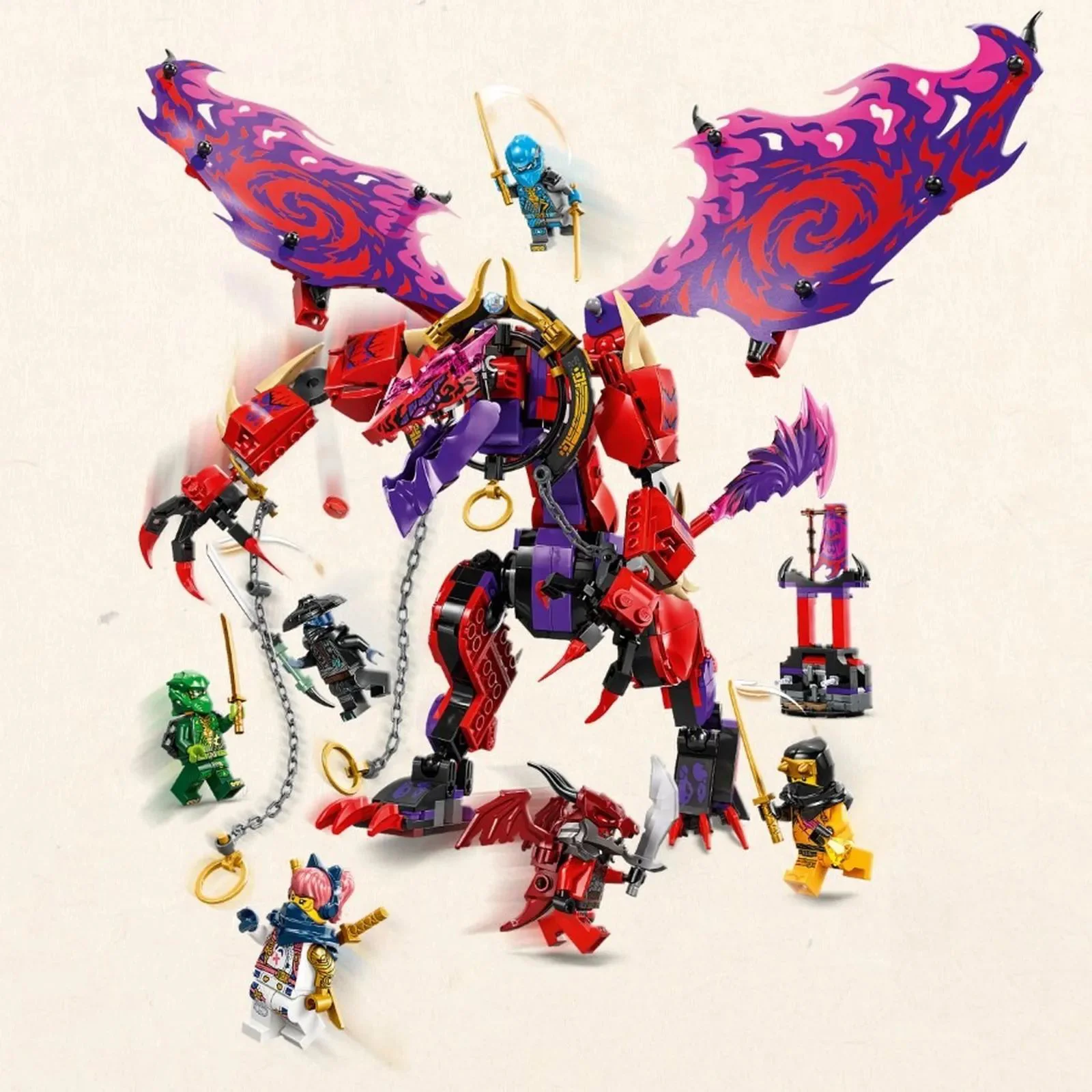 Конструктор LEGO Ninjago Дракон Хаоса Тандерфэнг, 668 эл.