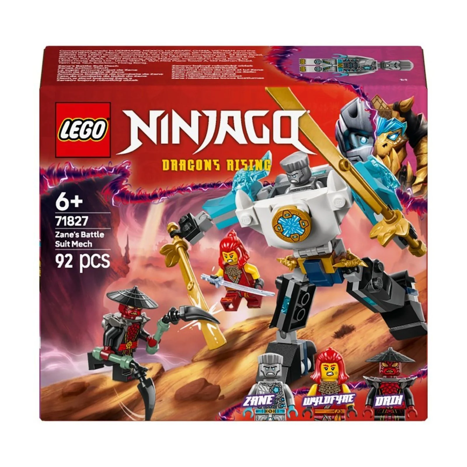 Set de constructie LEGO Ninjago Costumul robot de lupta al lui Zane, 92 el. foto
