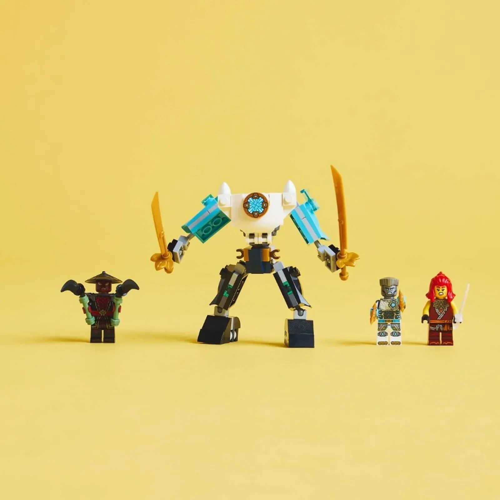 Set de constructie LEGO Ninjago Costumul robot de lupta al lui Zane, 92 el. foto