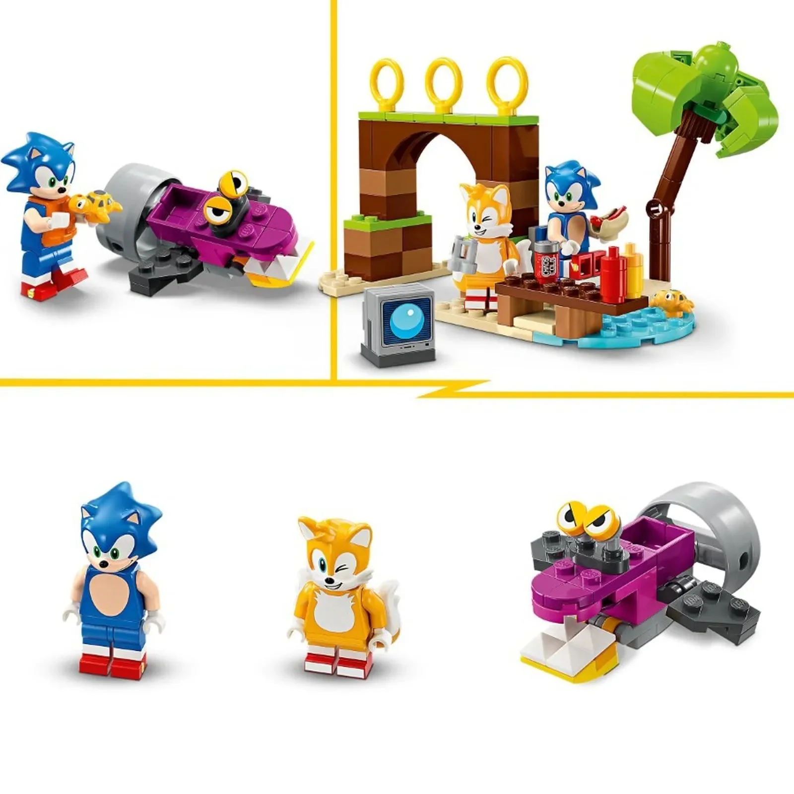 Set de constructie LEGO Sonic Barca de aventuri a lui Tails, 393 el. foto