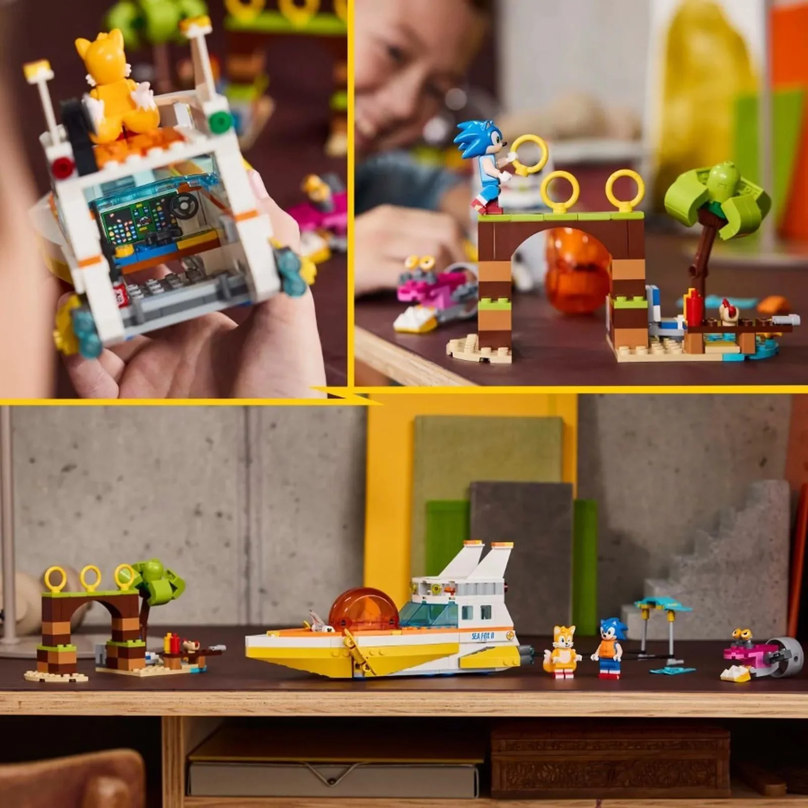 Set de constructie LEGO Sonic Barca de aventuri a lui Tails, 393 el. foto