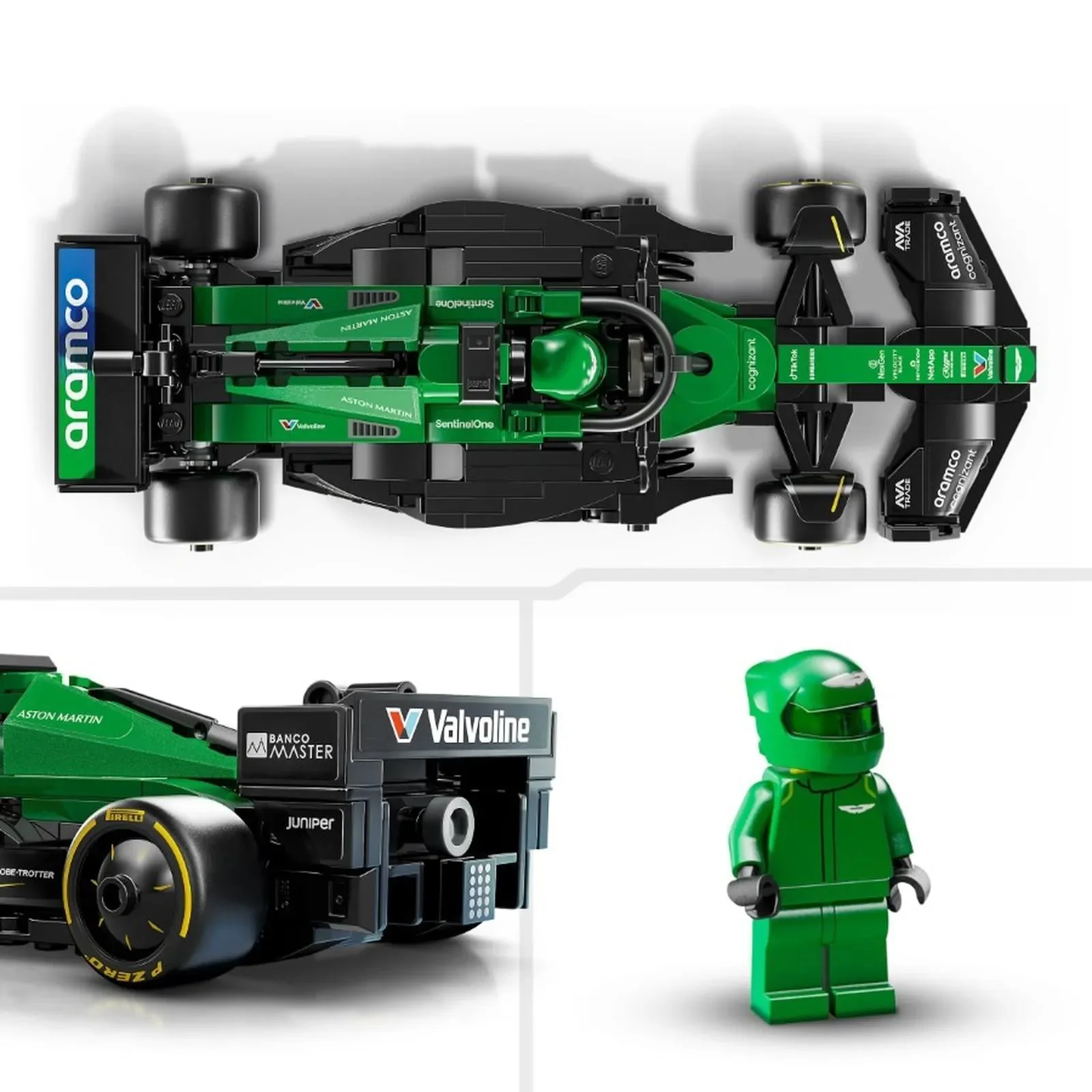 Конструктор LEGO Speed Champions Гоночный болид Aston Martin Aramco F1 AMR24, 269 эл. foto