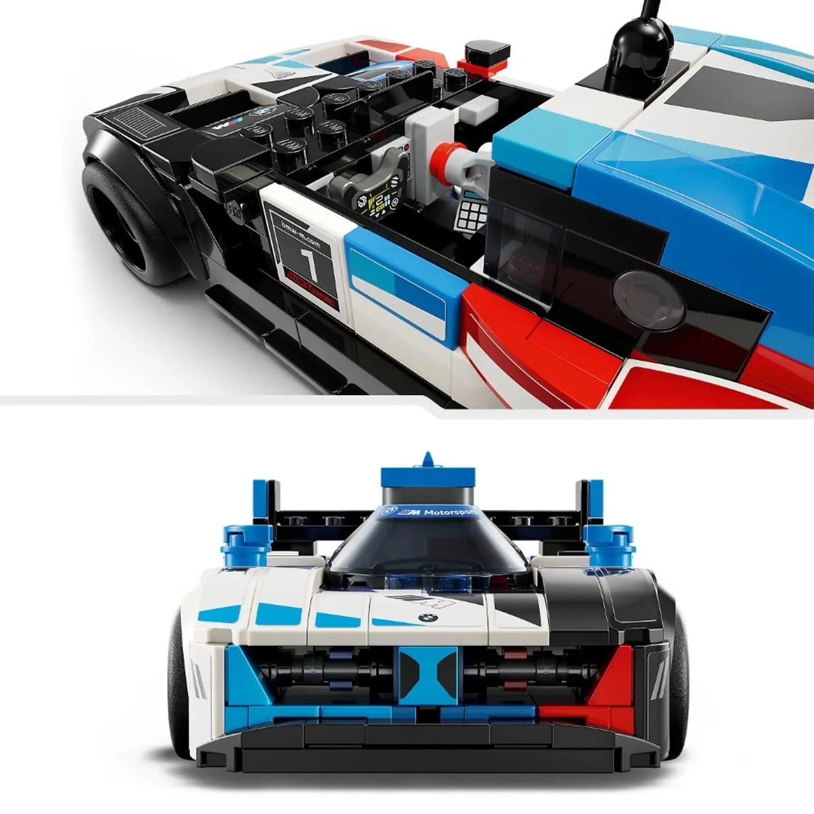 Конструктор LEGO Speed Champions Гоночные автомобили BMW M4 GT3 и BMW M Hybrid V8, 676 эл. foto