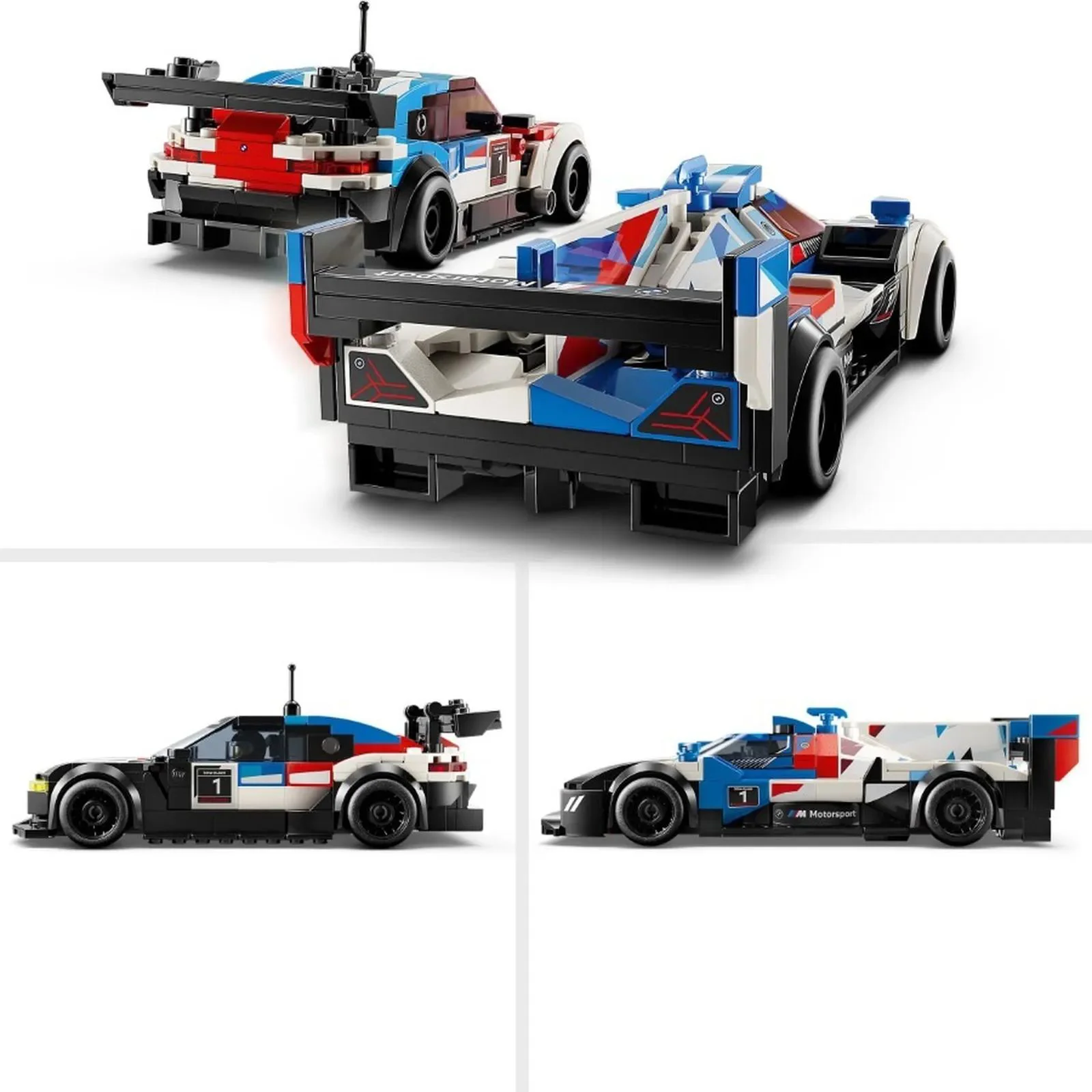 Конструктор LEGO Speed Champions Гоночные автомобили BMW M4 GT3 и BMW M Hybrid V8, 676 эл. foto