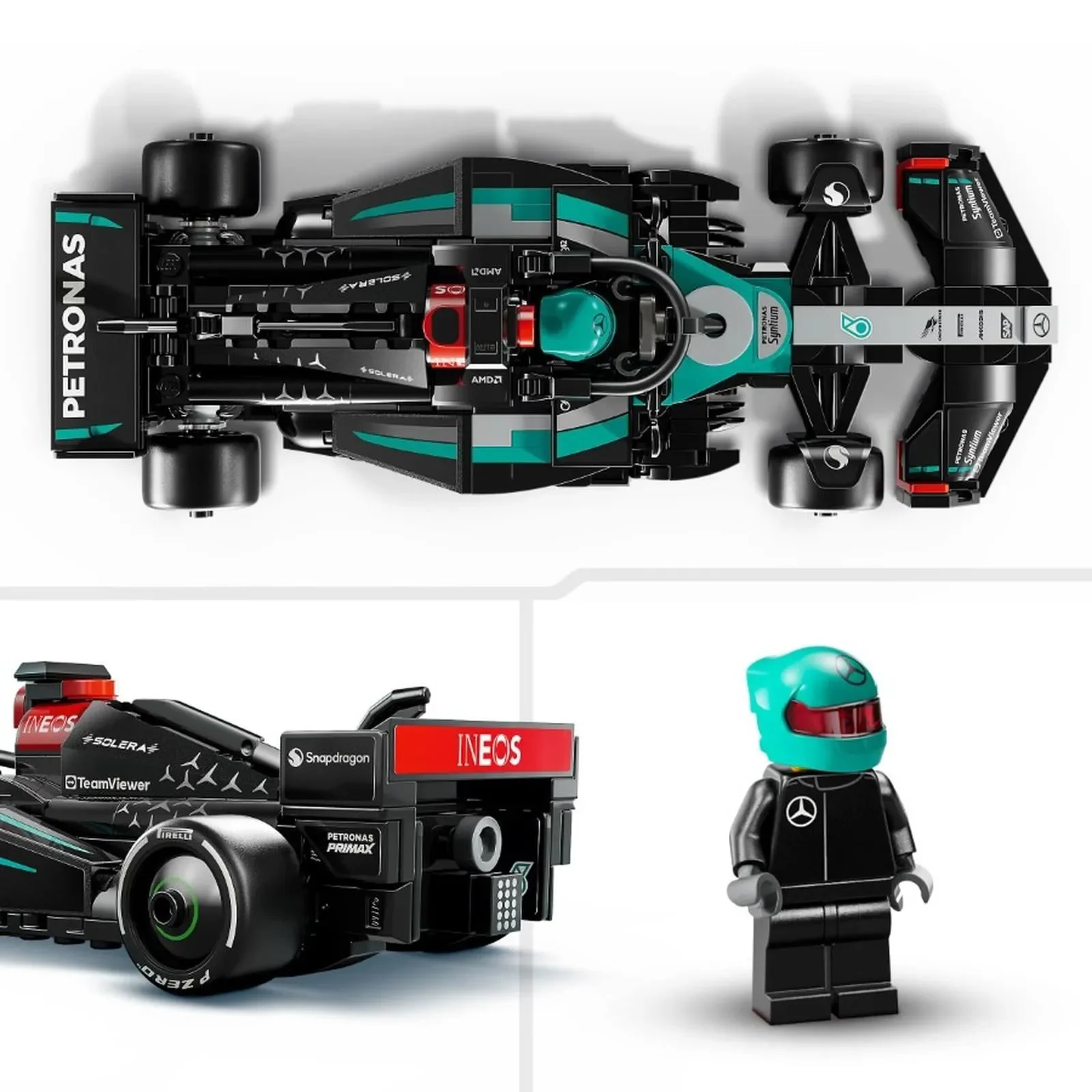 Конструктор LEGO Speed Champions Гоночный болид Mercedes-AMG F1 W15, 267 эл. foto