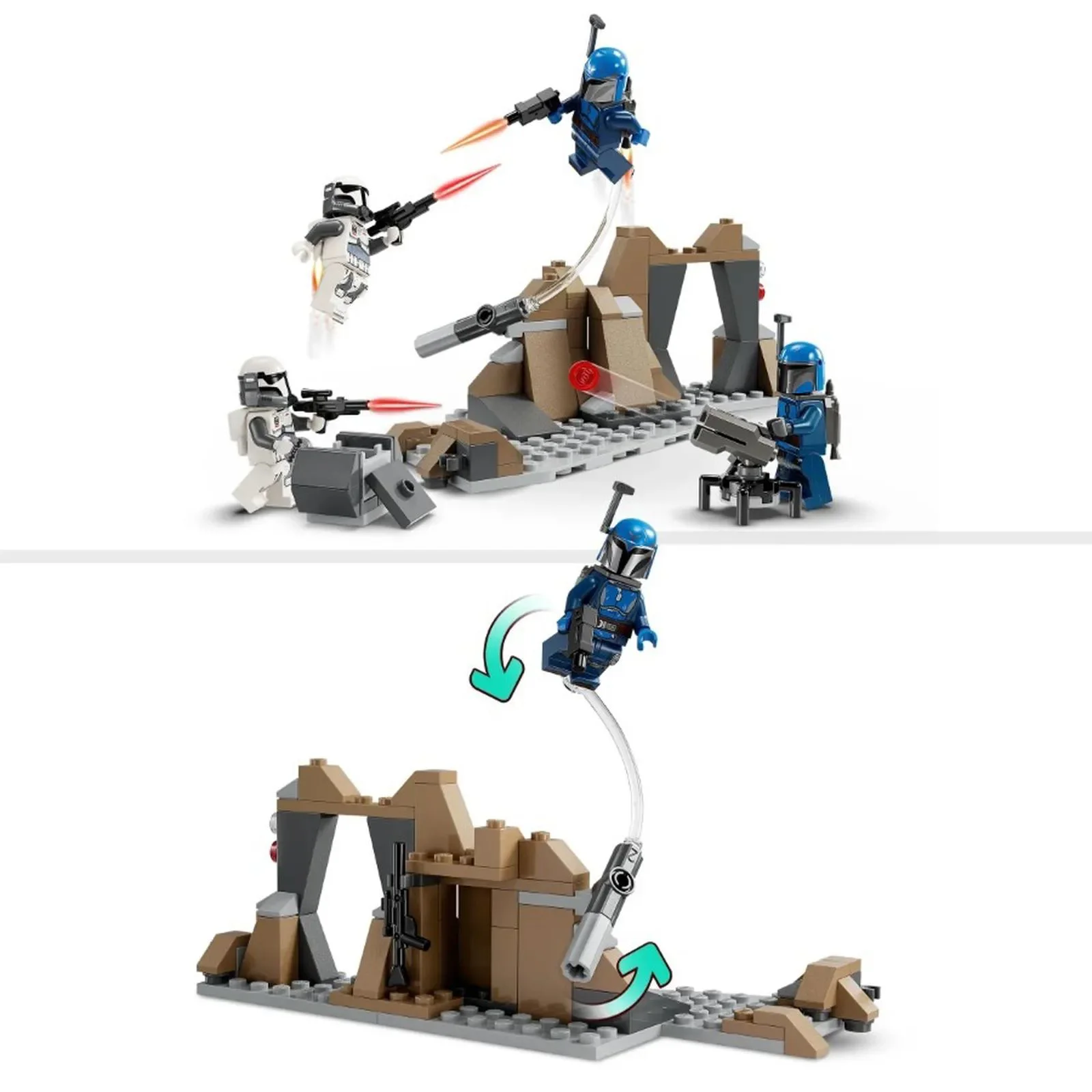 Set de constructie LEGO Star Wars Pachet de lupta Ambuscada pe Mandalore, 109 el. foto