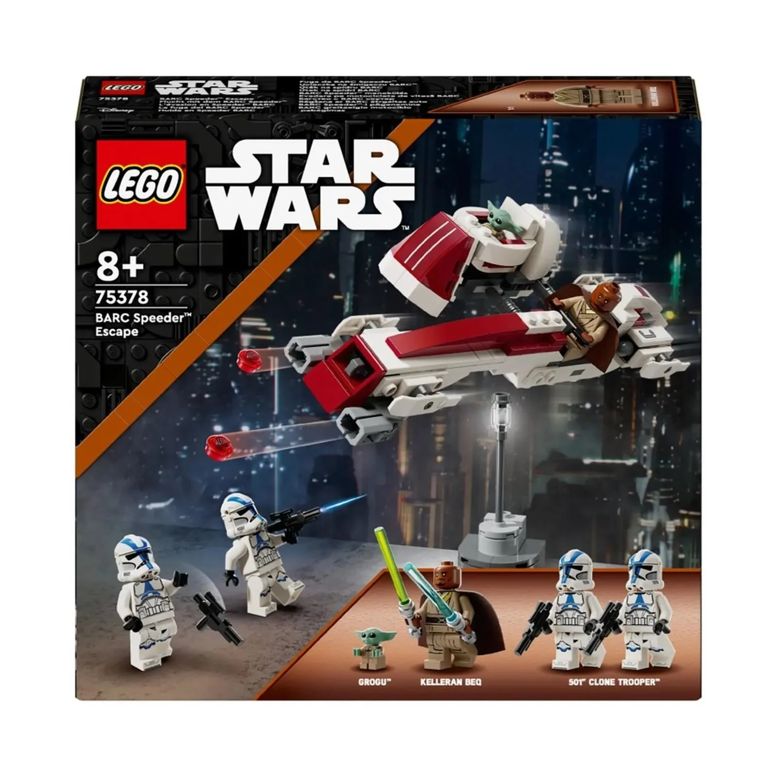 Set de constructie LEGO Star Wars Evadare pe motocicleta de viteza BARC, 221 el. foto