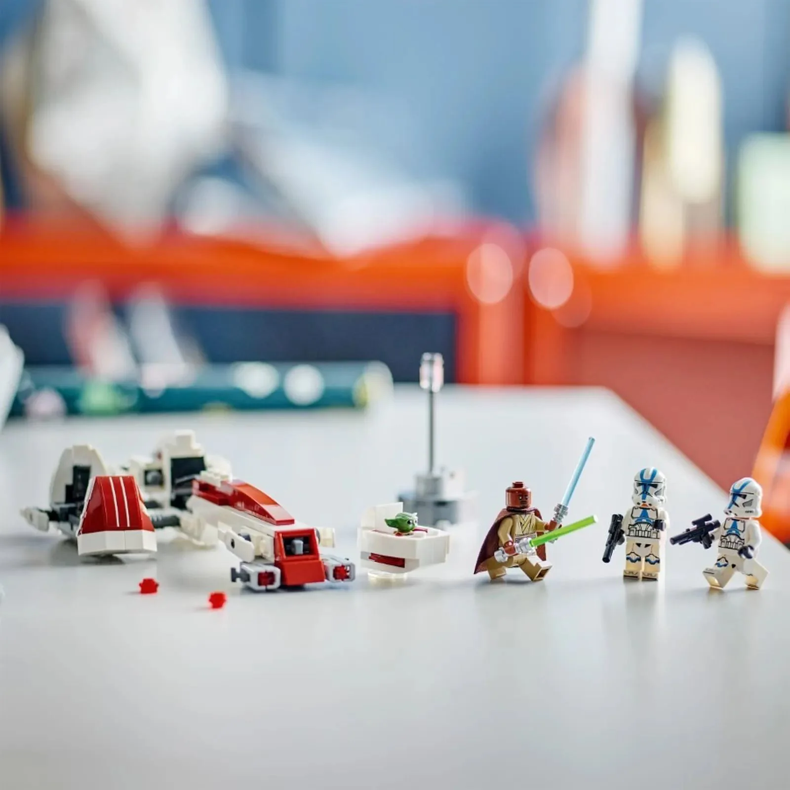 Set de constructie LEGO Star Wars Evadare pe motocicleta de viteza BARC, 221 el. foto