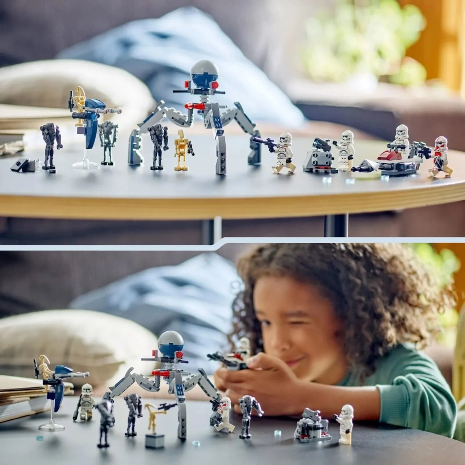 Set de constructie LEGO Star Wars Pachet de lupta Clone Trooper si droid de lupta, 215 el. foto