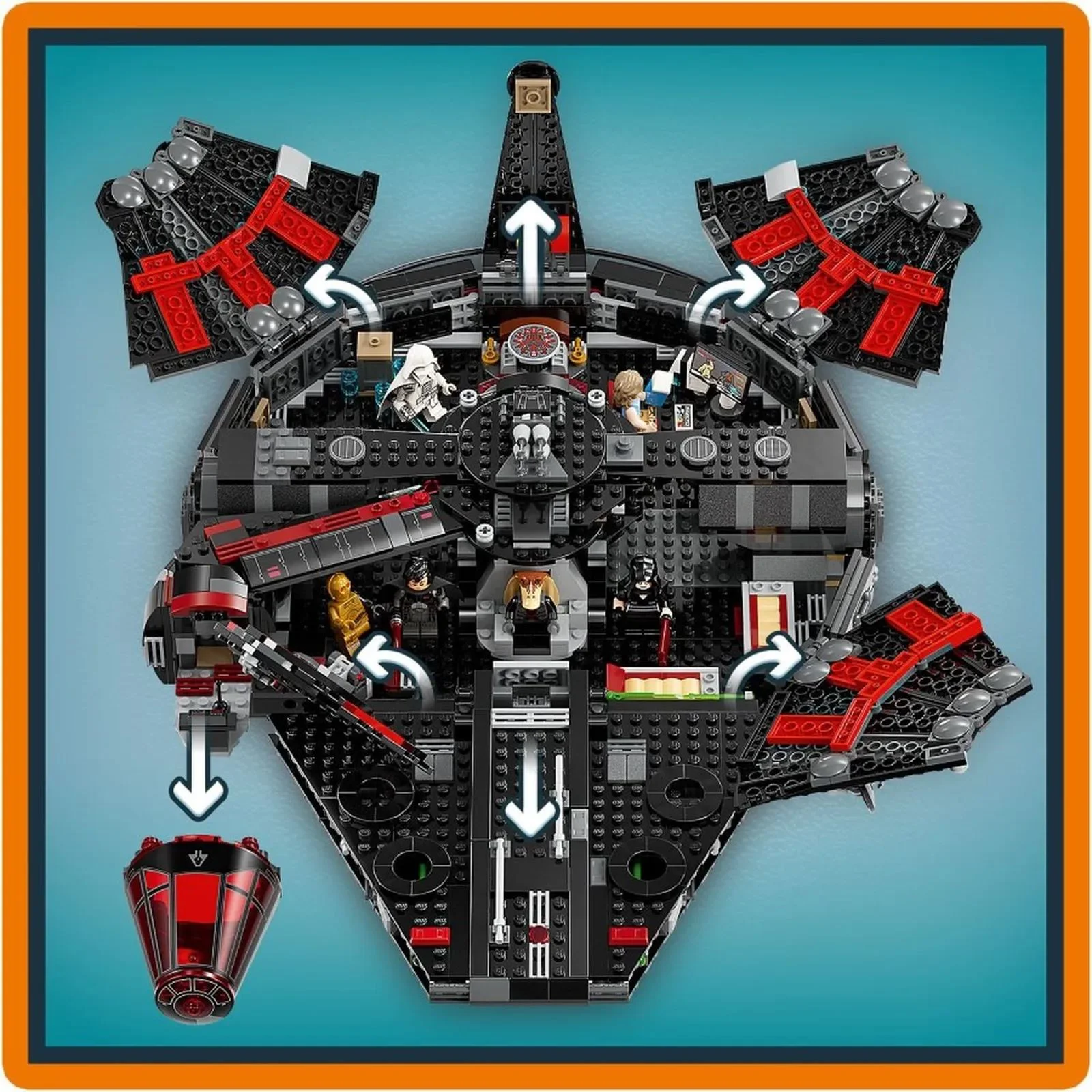 Set de constructie LEGO Star Wars Falcon intunecat, 1578 el. foto