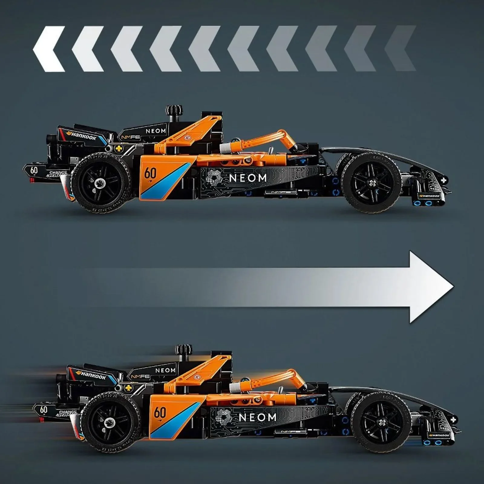 Конструктор LEGO Technic Гоночный автомобиль Neom McLaren Formula E, 452 эл.