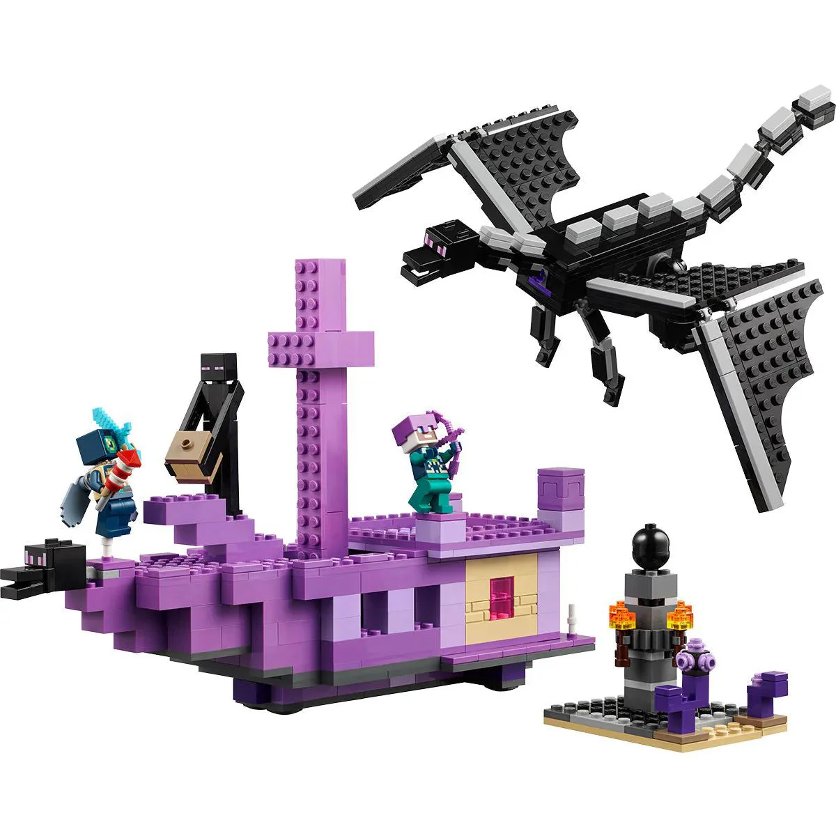 Конструктор LEGO Minecraft Эндер-дракон и Корабль Края, 657 эл. foto