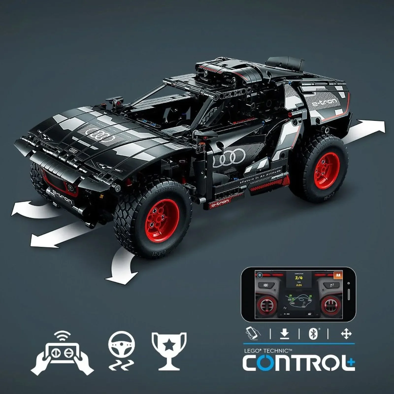 Set de constructie LEGO Technic Audi RS Q E-Tron, 914 el.