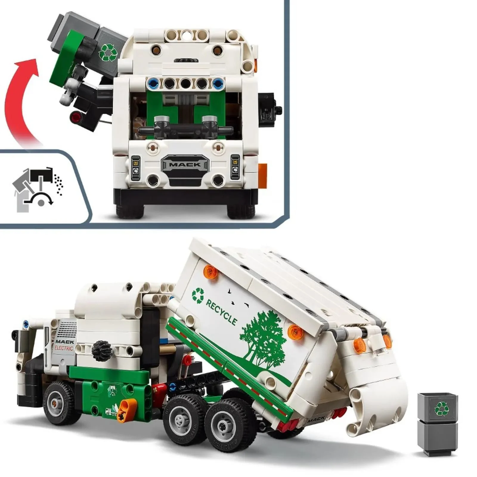 Set de constructie LEGO Technic Autogunoiera Mack LR electric, 503 el. foto