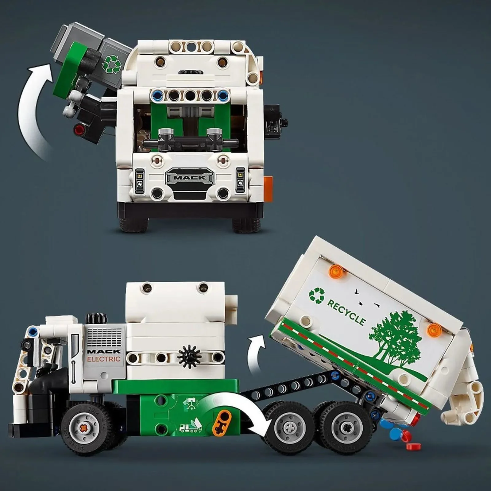 Set de constructie LEGO Technic Autogunoiera Mack LR electric, 503 el. foto