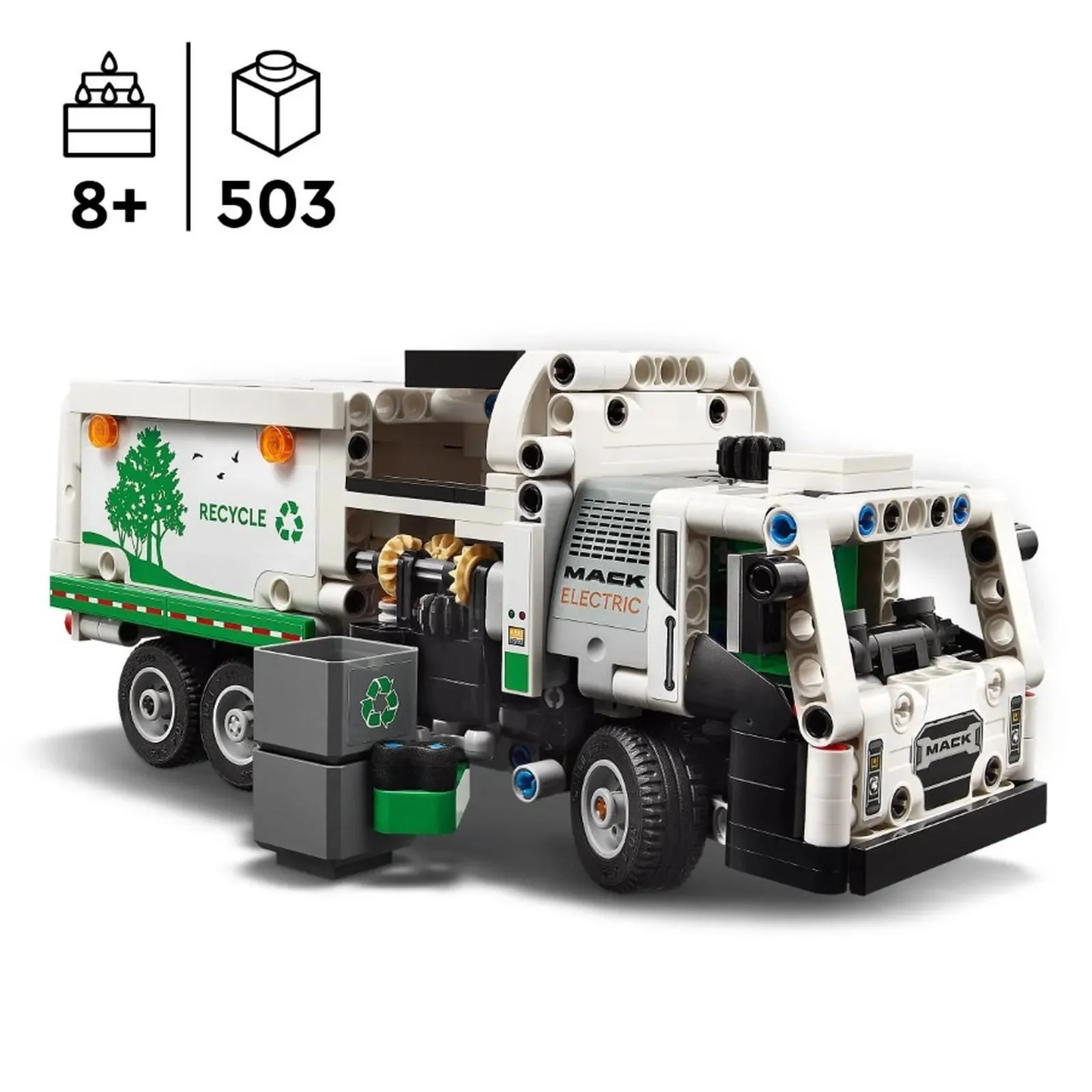 Set de constructie LEGO Technic Autogunoiera Mack LR electric, 503 el. foto
