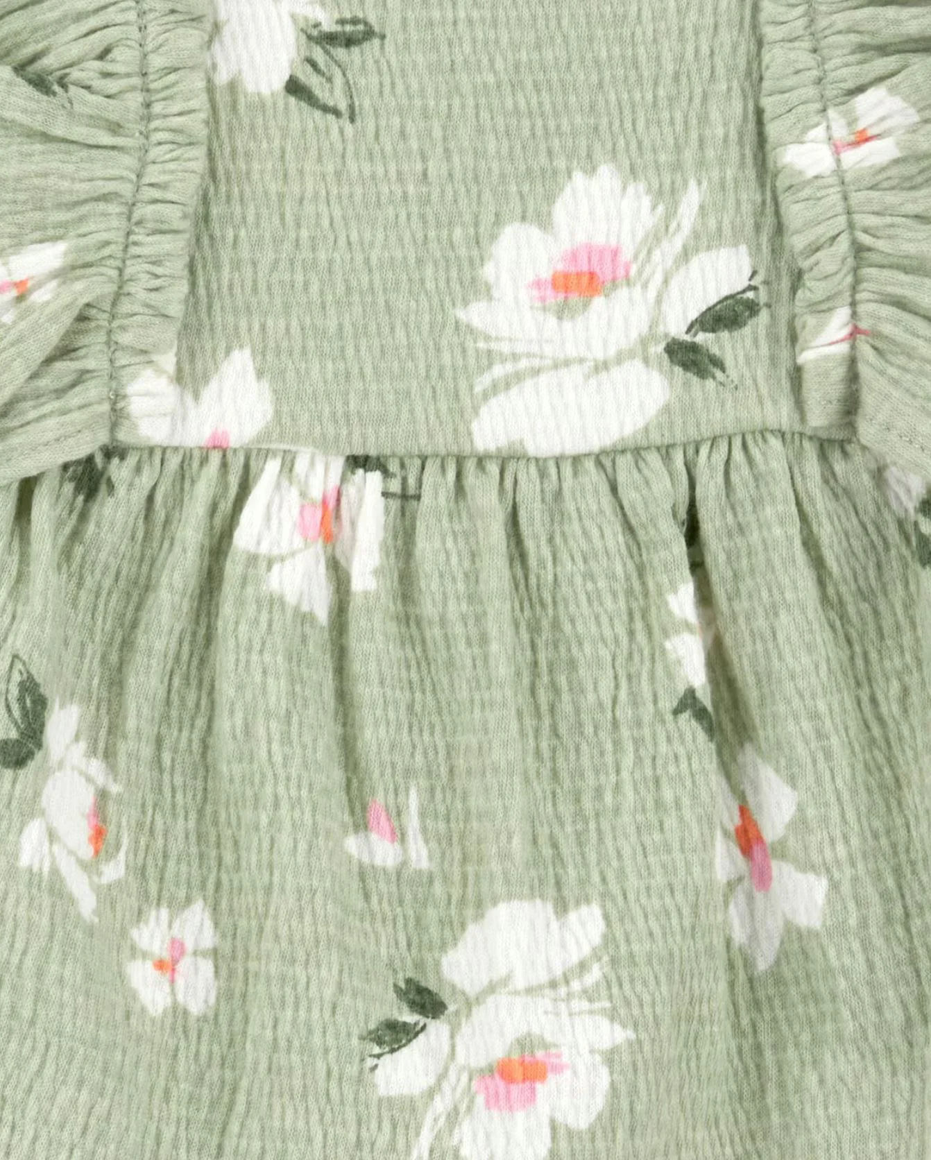Carter's Комплект 3 в 1 Топ, шорты и повязка на голову Green Floral
