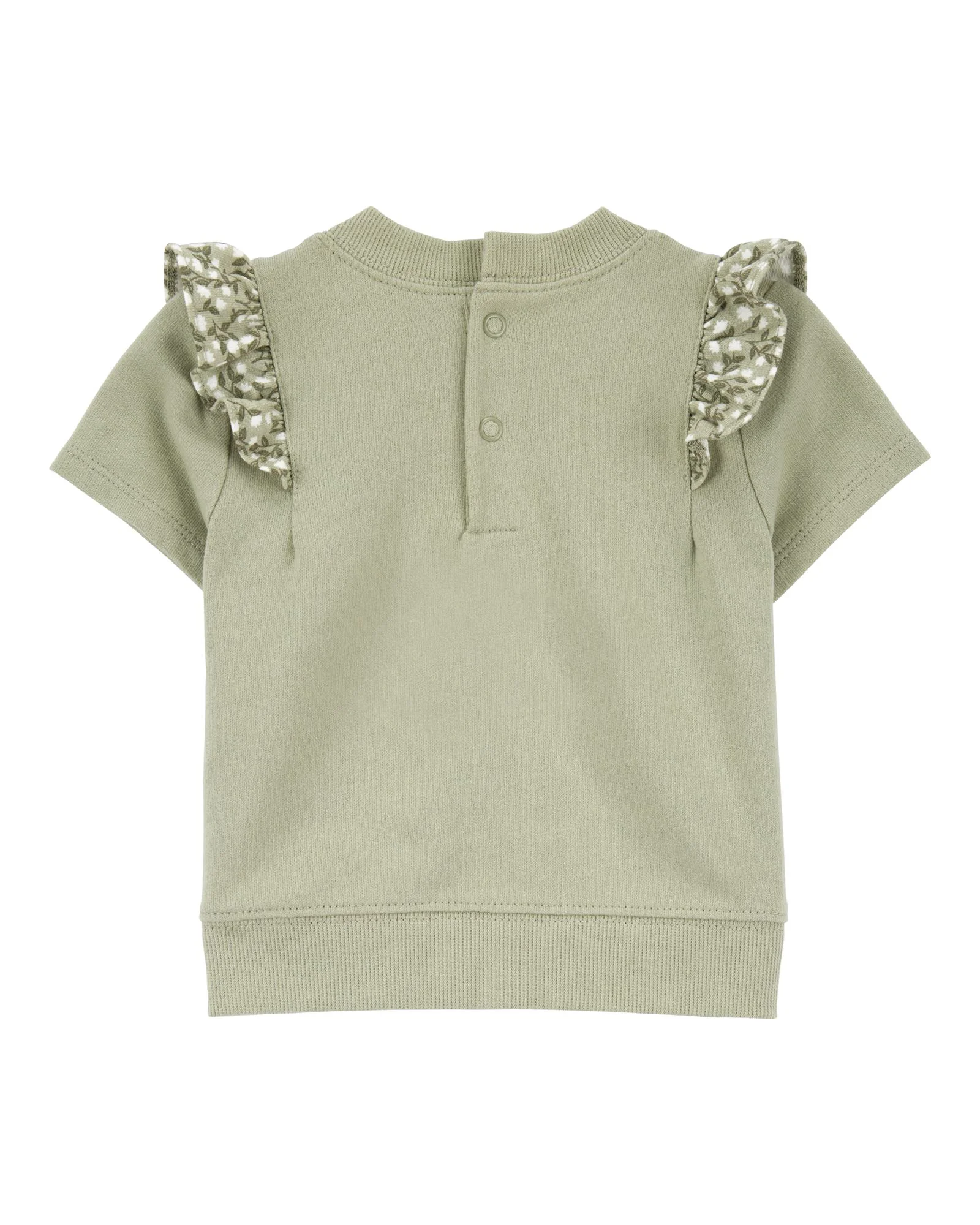 Carter's Set 3 piese Body, tricou si pantaloni scurti Green Ditsy Floral foto