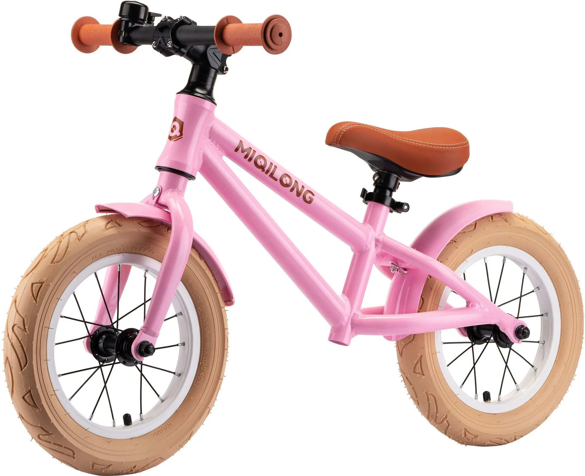 Bicicleta fara pedale Miqilong RVA 12", Roz