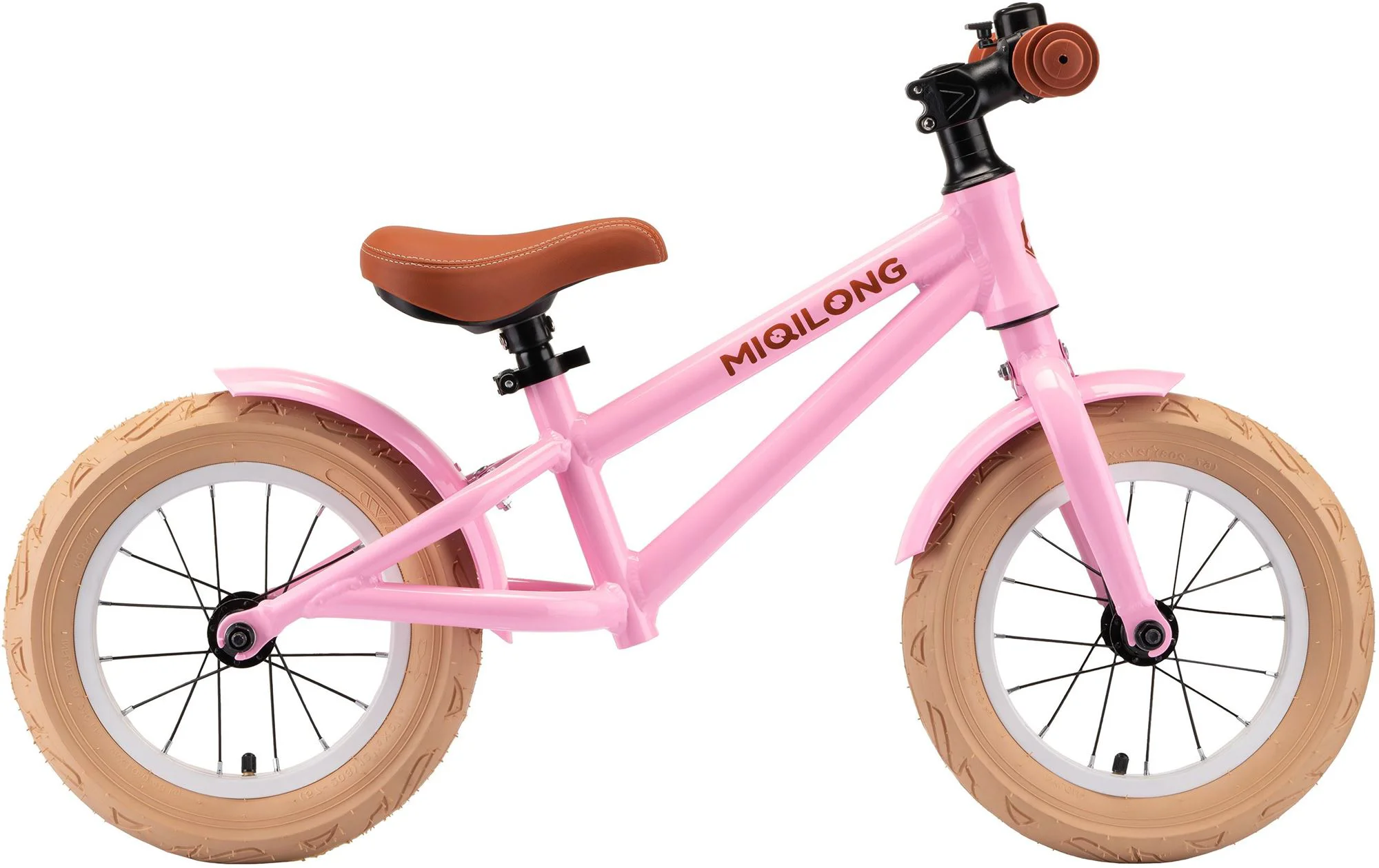 Bicicleta fara pedale Miqilong RVA 12", Roz