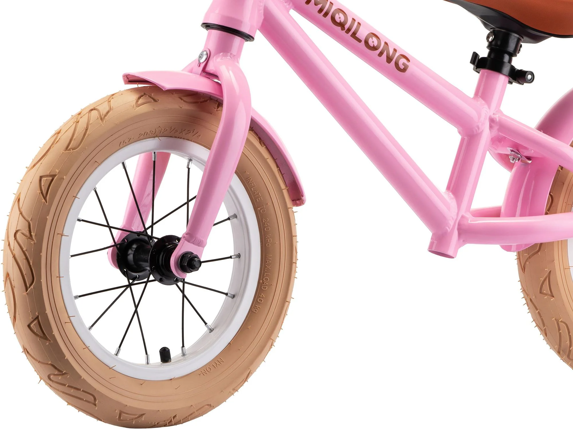 Bicicleta fara pedale Miqilong RVA 12", Roz