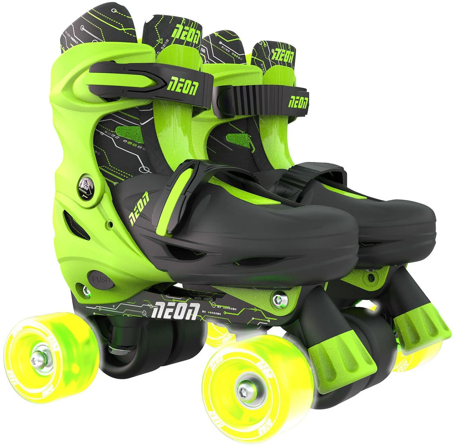 Patine cu rotile Neon Combo, 34-37, Lime