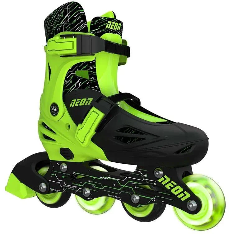 Patine cu rotile Neon Inline, 30-33, Verde