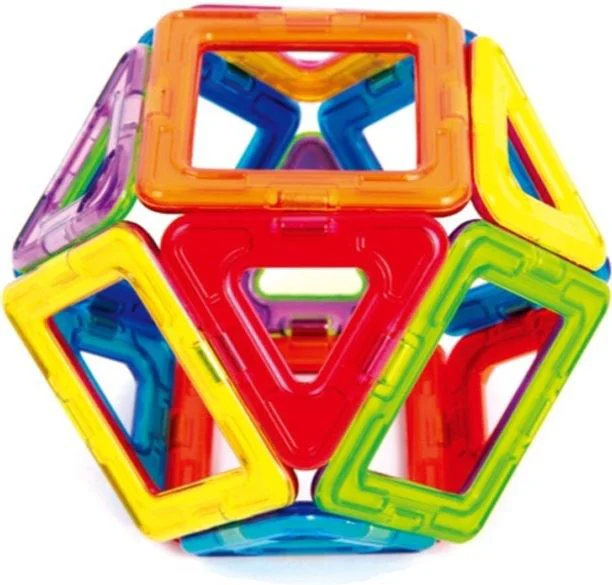 Set de constructie magnetic Magplayer, 14 piese