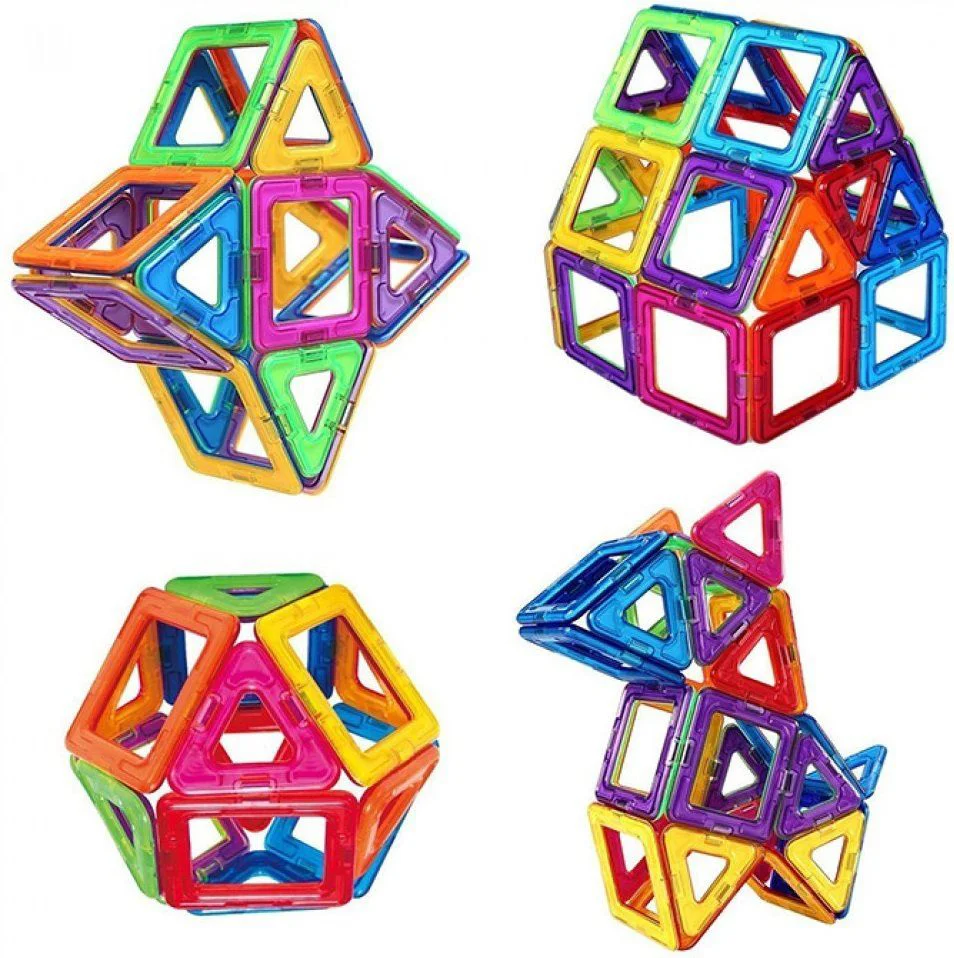 Set de constructie magnetic Magplayer in cutie, 118 piese
