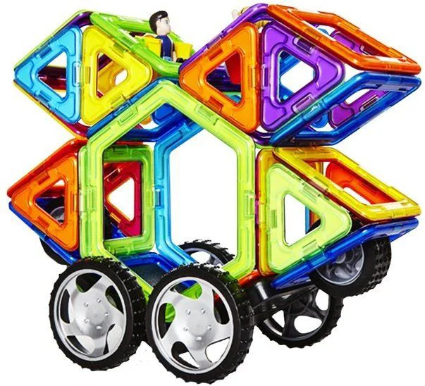 Set de constructie magnetic Magplayer in cutie, 118 piese