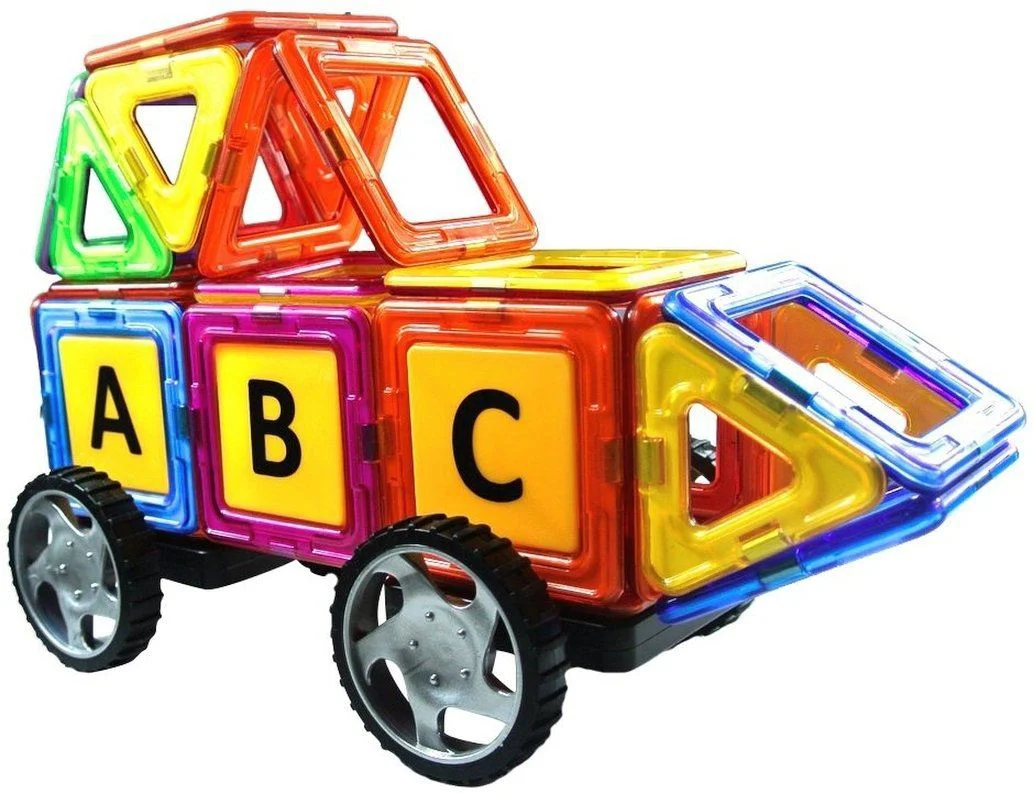 Set de constructie magnetic Magplayer in cutie, 66 piese