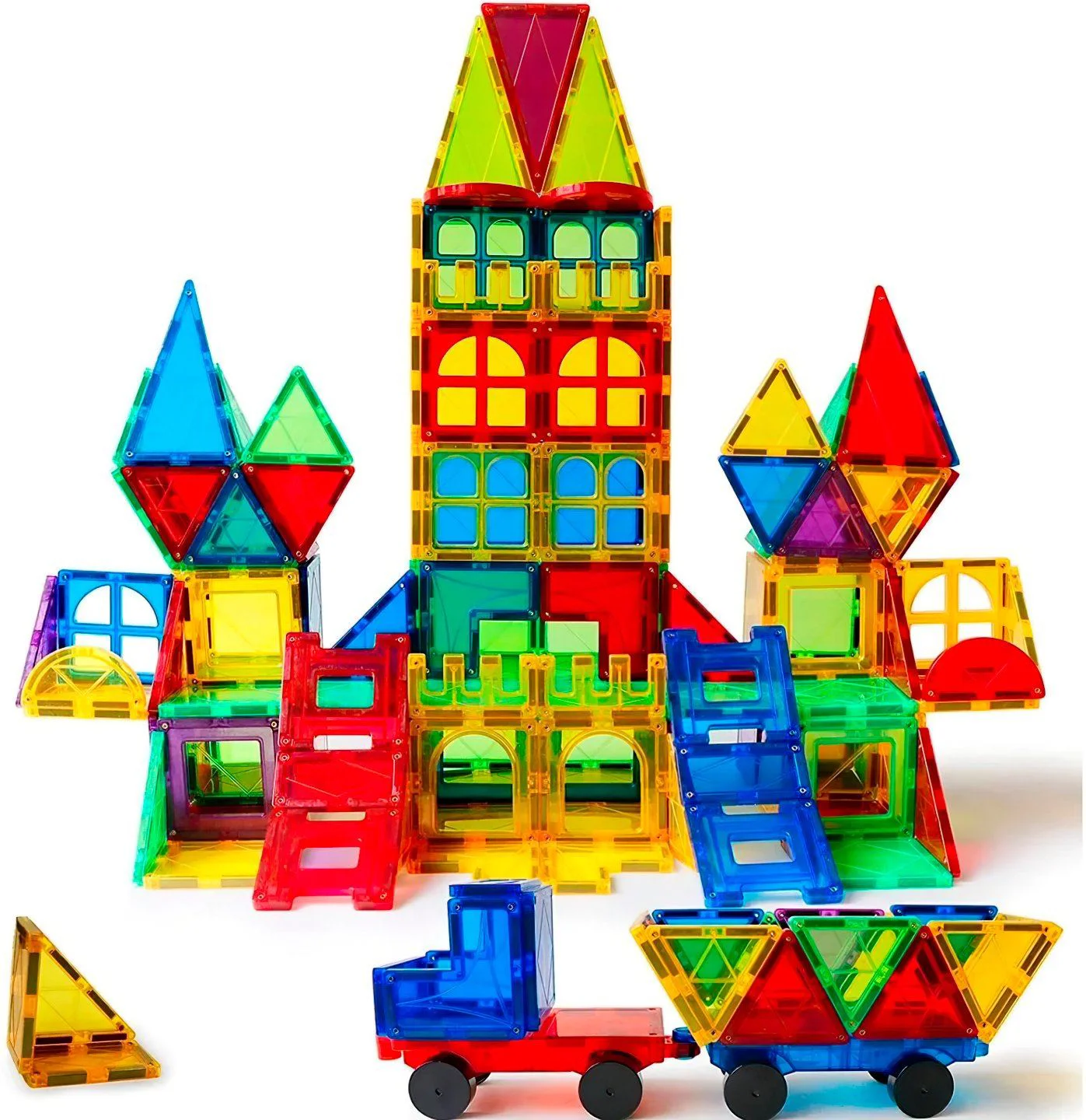 Set de constructie Magplayer placi magnetice, 112 piese