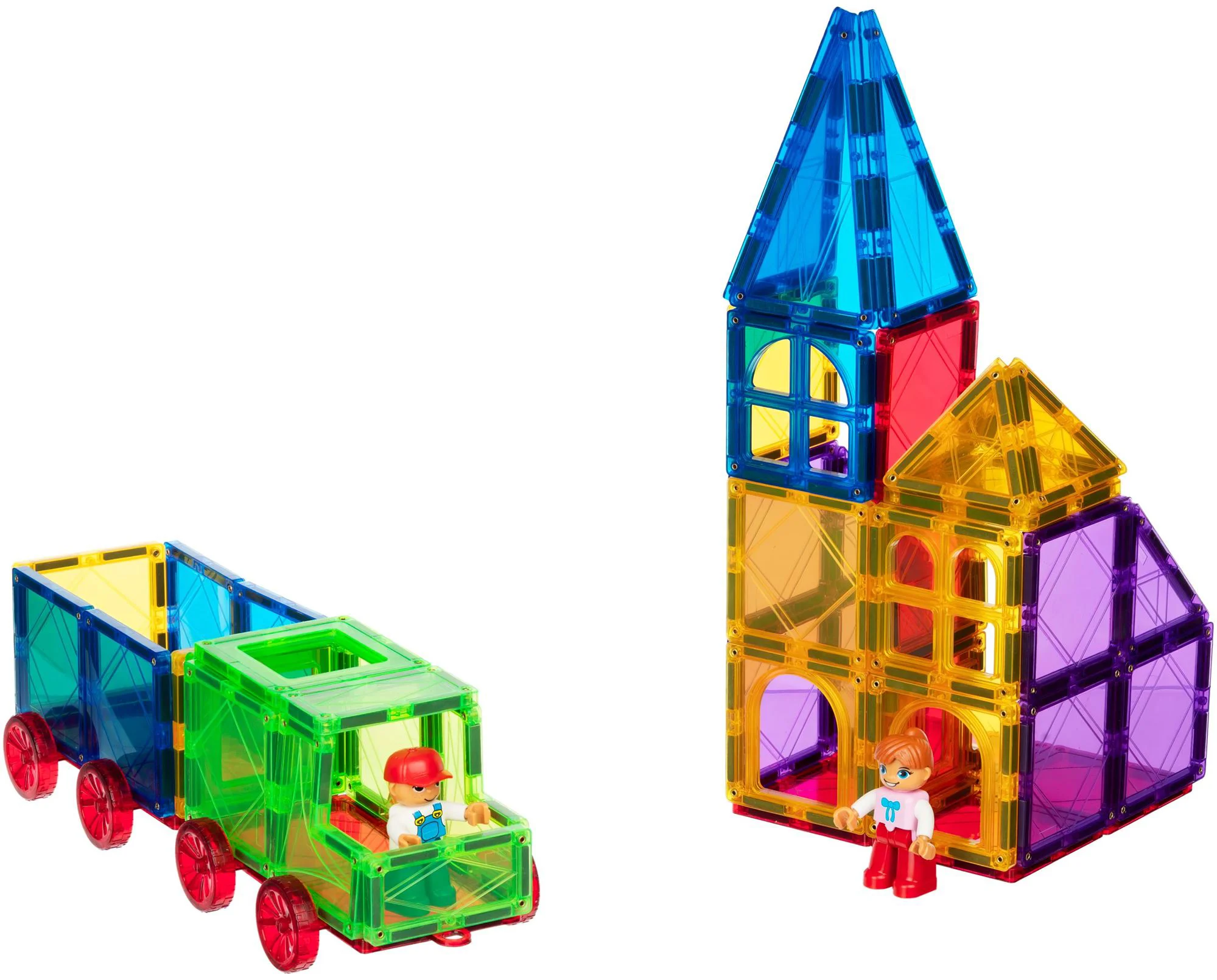 Set de constructie Magplayer placi magnetice, 112 piese