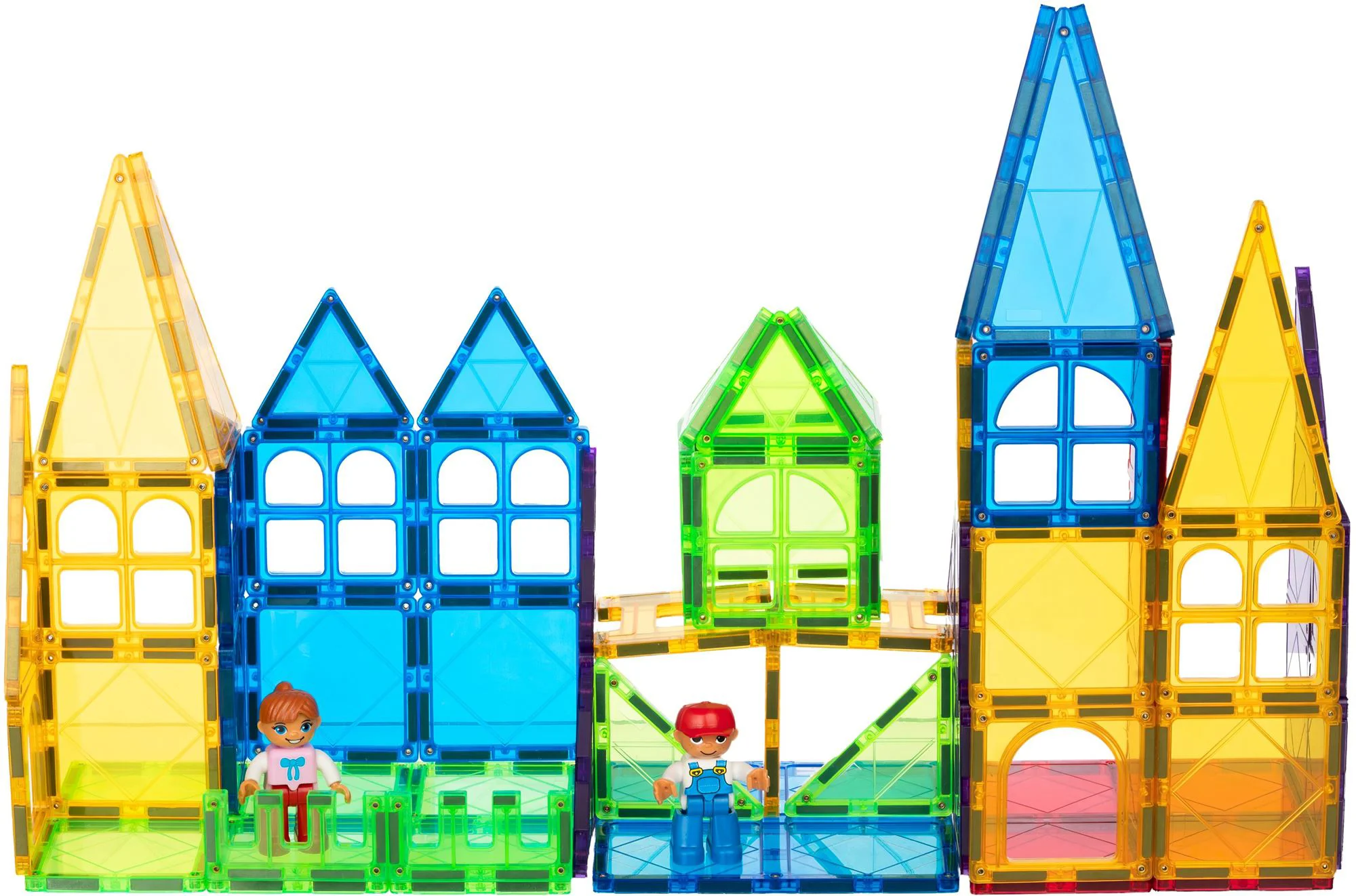 Set de constructie Magplayer placi magnetice, 112 piese