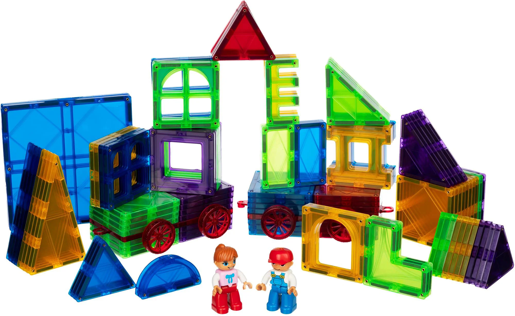Set de constructie Magplayer placi magnetice, 112 piese