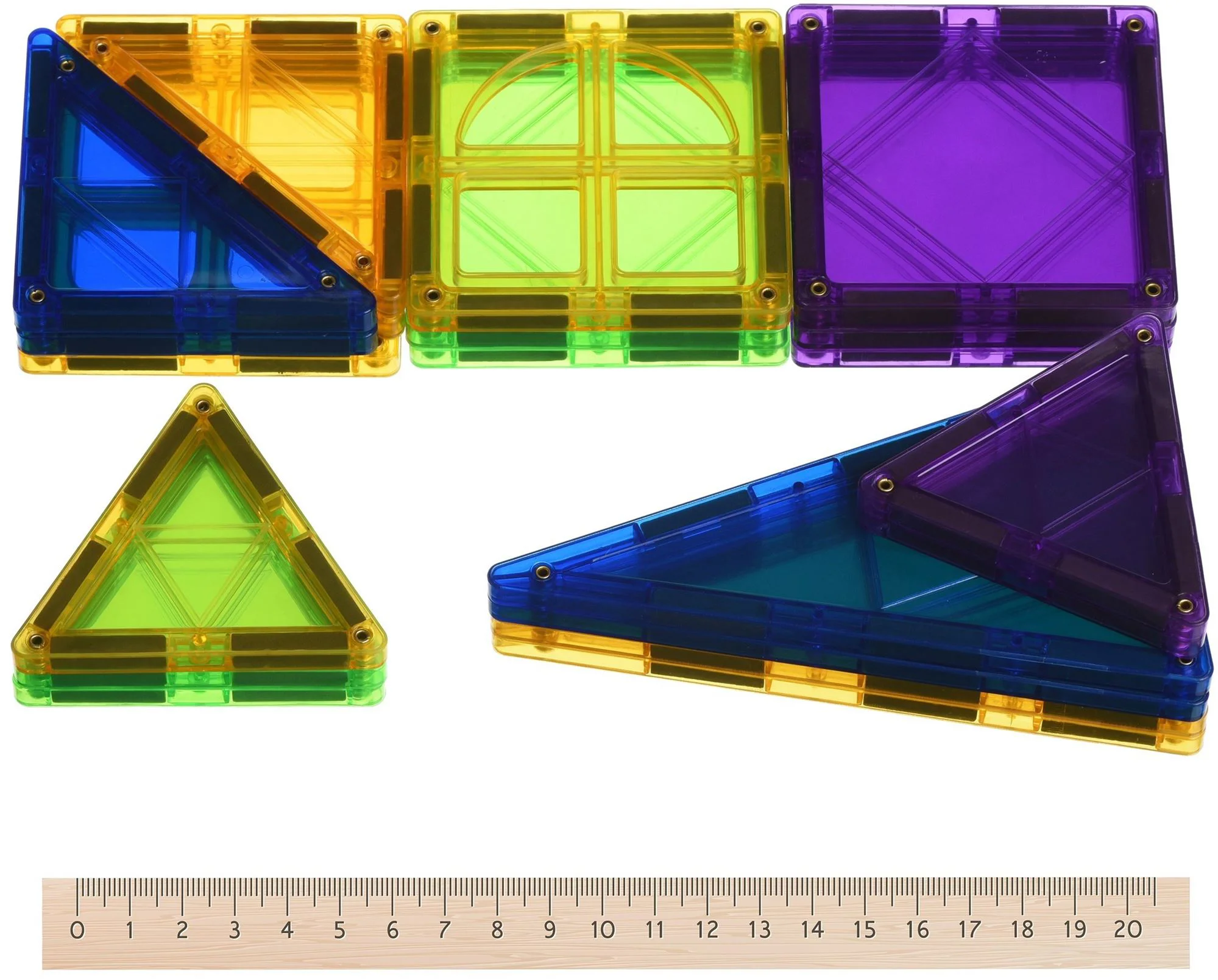 Set de constructie Magplayer placi magnetice, 32 piese