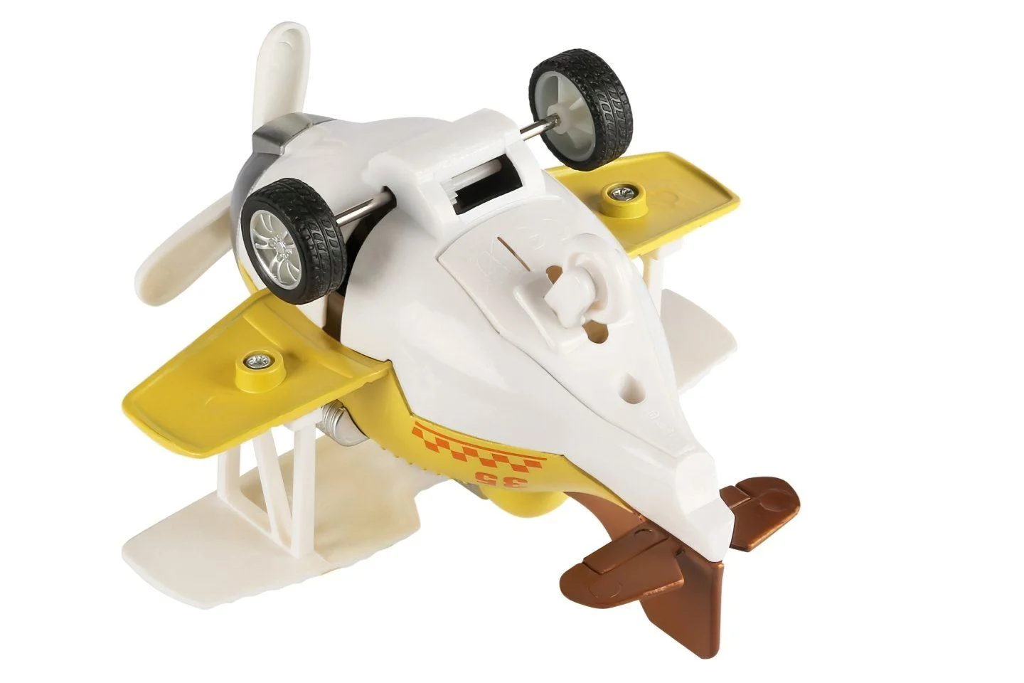Инерционный самолёт с звуком и светом Same Toy Aircraft Жёлтый