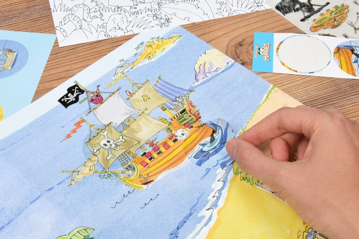 Set de stickere transferabile Scribble Down cu aplicatie online - Insula comorilor