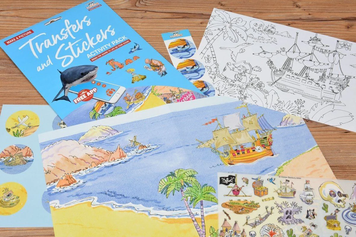 Set de stickere transferabile Scribble Down cu aplicatie online - Insula comorilor