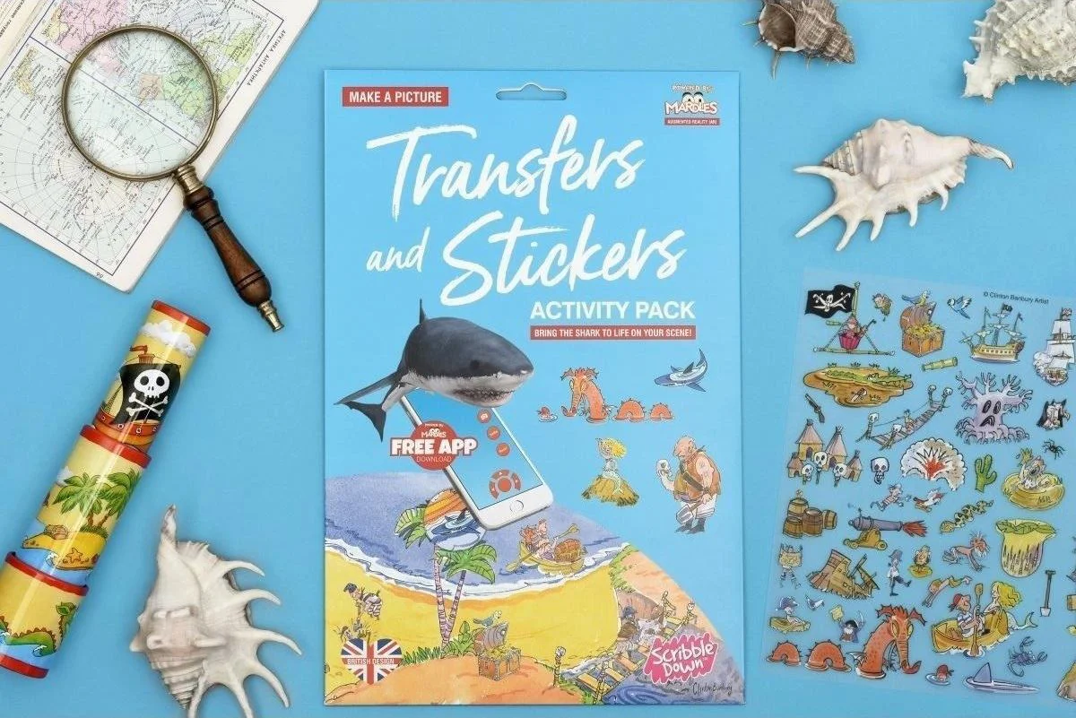 Set de stickere transferabile Scribble Down cu aplicatie online - Insula comorilor