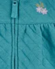 Carter's Set 3 piese Teal Quilted Floral - Cardigan, body si pantaloni