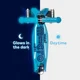 Trotineta Micro Maxi Deluxe Glow LED Plus Crystal Blue foto