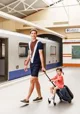 Troller Micro Ride On Luggage Eazy Weekender Dark Blue